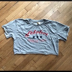 ⛄️4th of July crop shirt⛄️